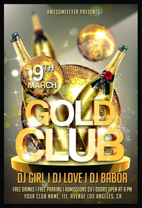 金色派对狂欢海报源文件